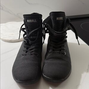 NOBULL Black Textured High-Top Sneakers